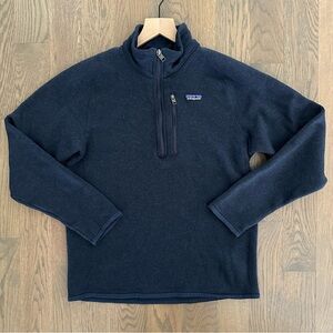 Patagonia Women's Quarter Zip Pullover Better Sweater in New Navy Blue Medium